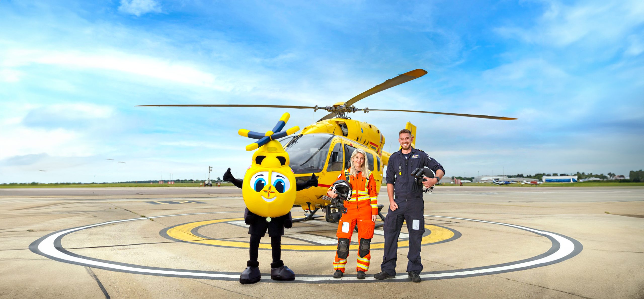 Helibobs with Dr Nicola Ebbs and Pilot Seb Powderham