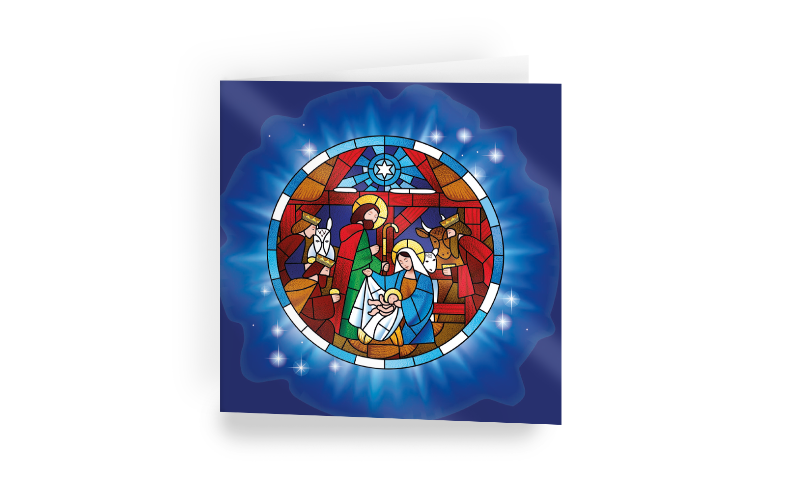 Nativity Window Christmas Cards