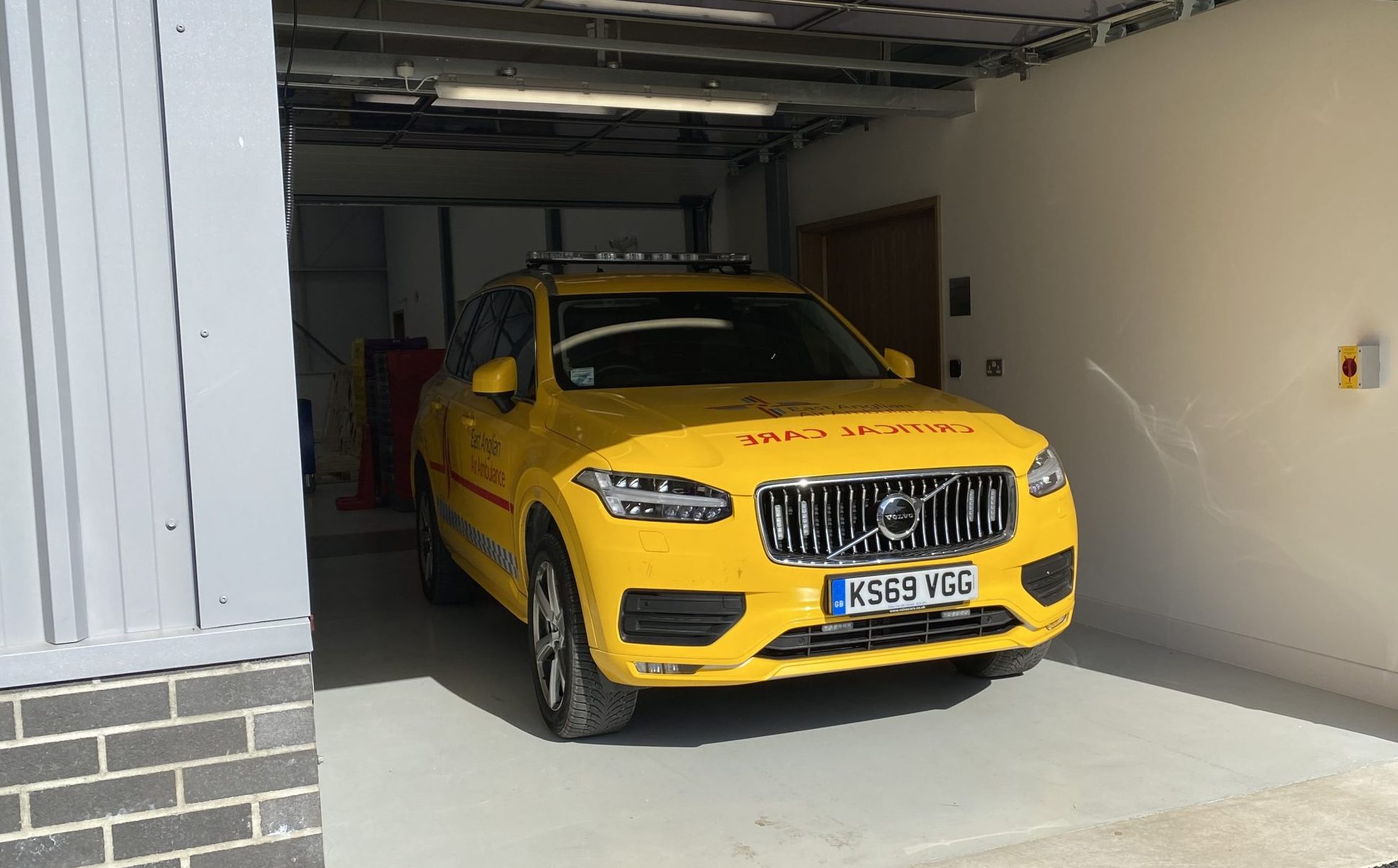 Critical care car in garage