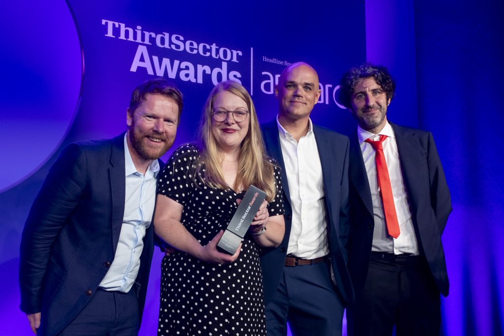 EAAA 'Missions' App wins a Third Sector Awards for 'Digital Innovation of the Year.'