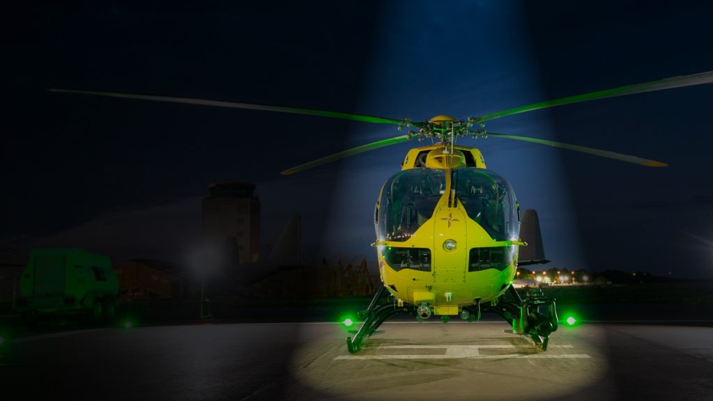 Helicopter at night
