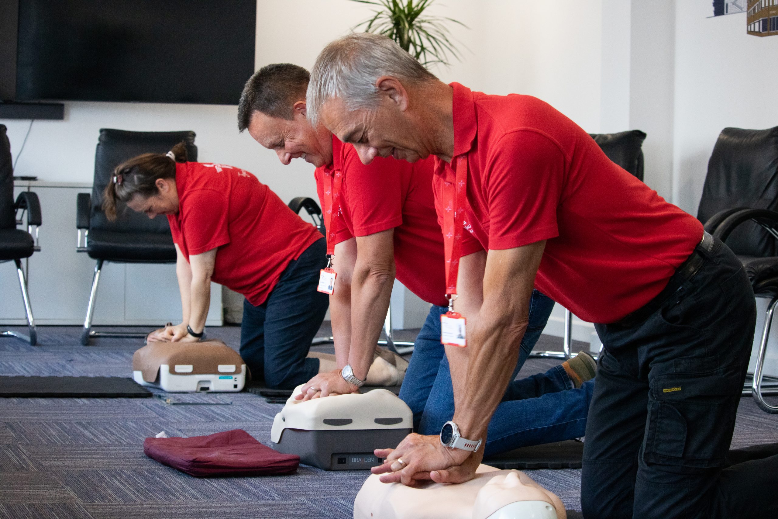 CPR Volunteers in training